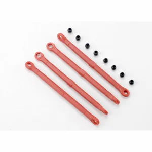 Traxxas Toe link front rear (molded composite) (red) (4)/ hollow balls (8)