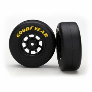 Traxxas Tires and wheels assembled glued (8-spoke wheels black 1.9 Goodyear Wrangler tires) (2)