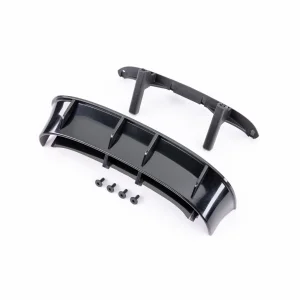 Traxxas Wing, Ford Fiesta ST Rally (black)/ body posts, rear/ 3x8mm FCS (4) (fits 7412 series bodies)
