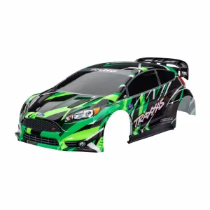 Traxxas Body, Ford Fiesta ST Rally VXL, green (painted, decals applied)