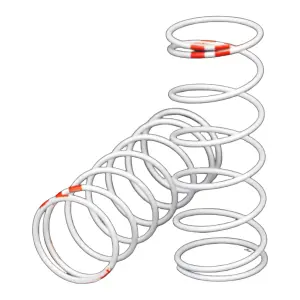 Traxxas Spring Shock white (GTR long) (0.623 rate orange) (1 pair)