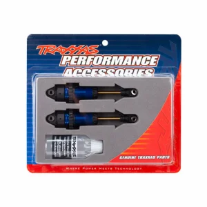 Traxxas Shocks GTR long blue-anodized PTFE-coated bodies with TiN shafts (fully assembled without springs) (2)