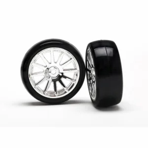 Traxxas 12-Sp Chrm Wheels - Slick Tires
