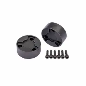 Traxxas X-Truck Black Centre Caps (2)