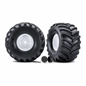 Traxxas Terra Groove Tyres Mounted on White Wheels (2)