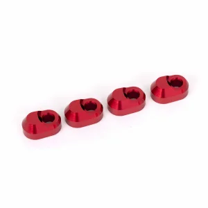 Traxxas Suspension pin retainer, 6061-T6 aluminium (red-anodised) (4)