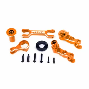 Traxxas Steering bellcranks (left + right)/ drag link (6061-T6 aluminium, orange-anodised) (fits X-MAXX)