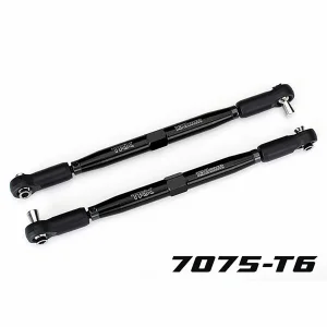 Traxxas Toe links, X-MAXX (Tubes black-anodised, 7075-T6 aluminium, stronger than titanium) (157mm) (2)/ rod ends, assembled with steel hollow balls (4)/ aluminium wrench, 10mm (1)
