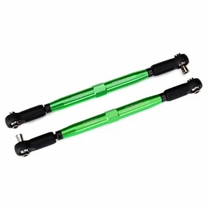 Traxxas Toe links X-MAXX (TUBES green-anodized 7075-T6 Aluminium stronger than titanium) (157mm) (2)/ rod ends assembled with steel hollow balls (4)/ Aluminium wrench 10mm (1)