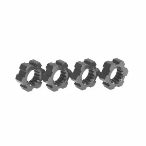 Traxxas Wheel hubs, hex, aluminium (gray-anodised) (4)
