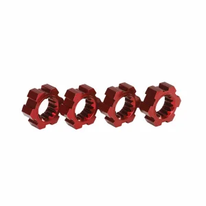 Traxxas X-MAXX Wheel hubs hex Aluminium (red-anodized) (4)
