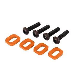Traxxas Washers, motor mount, aluminium (orange-anodised) (4)/ 4x18mm BCS (4)