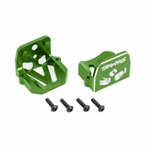 Traxxas Motor mounts, 6061-T6 aluminium (green-anodised) (front + rear)