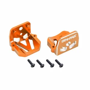 Traxxas Motor mounts, 6061-T6 aluminium (orange-anodised) (front + rear)