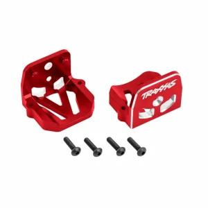 Traxxas Motor mounts, 6061-T6 aluminium (red-anodised) (front + rear)