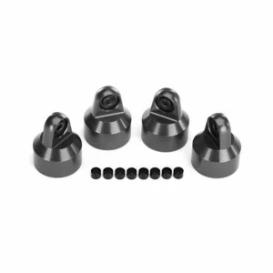 Traxxas Shock caps, aluminium (gray-anodised), GTX Shocks (4)/ spacers (8)