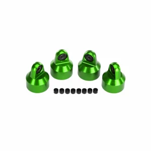 Traxxas X-MAXX Shock caps Aluminium (green-anodized) GTX Shocks (4)/ spacers (8)