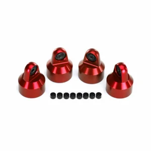 Traxxas X-MAXX Shock caps Aluminium (red-anodized) GTX Shocks (4)/ spacers (8) ** CLEARANCE **