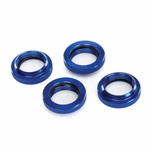 Traxxas X-MAXX Spring retainer (adjuster) blue-anodized Aluminium GTX Shocks (4) (assembled with o-ring)