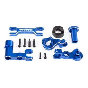 Traxxas Steering bellcranks (left + right)/ drag link (6061-T6 aluminium, blue-anodised) (fits XRT)