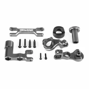Traxxas Steering bellcranks (left + right)/ drag link (6061-T6 aluminium, gray-anodised) (fits XRT)
