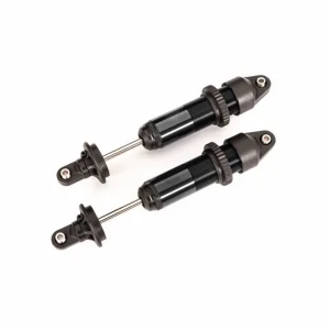Traxxas Shocks, GTX, medium (aluminium, black-anodised) (fully assembled w/o springs) (2)