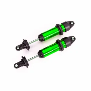 Traxxas Shocks, GTX, medium (aluminium, green-anodised) (fully assembled w/o springs) (2)
