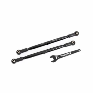 Traxxas Toe links, front (TUBES black-anodised, 6061-T6 aluminium) (2) (for use with 7895 X-MAXX WideMaxx suspension kit)