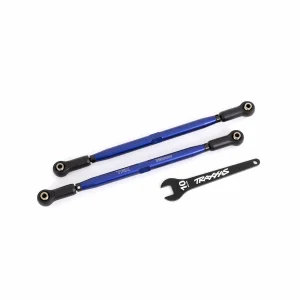 Traxxas Toe links, front (TUBES blue-anodised, 6061-T6 aluminium) (2) (for use with 7895 X-MAXX WideMaxx suspension kit)