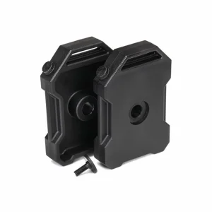 Traxxas Fuel canisters (black) (2)/ 3x8 FCS (1)