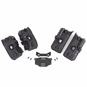 Traxxas Fenders, inner (wide), front + rear (2 each)/ rock light covers (8)/ battery plate/ 3x8 flat-head screws (4) (for clipless body mounting)