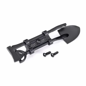 Traxxas Shovel/ axe (black)/ accessory mount/ mounting hardware
