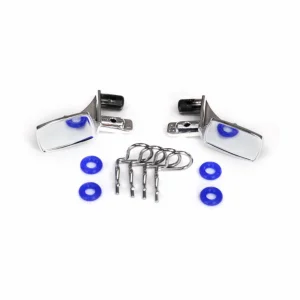 Traxxas Mirrors side chrome (left right)/ o-rings (4)/ body clips (4) (fits 8130 body)