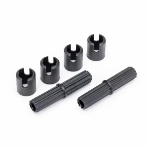 Traxxas Half shafts, center (external splined) (2)/ pin retainer (4) (plastic parts only)
