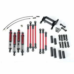 Traxxas Long Arm Lift Kit TRX-4 complete (includes red powder coated links red-anodized Shocks)