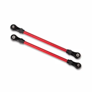 Traxxas Suspension links front lower red (2) (5x104mm powder coated steel) (assembled with hollow balls) (for use with 8140R TRX-4 Long Arm Lift Kit)