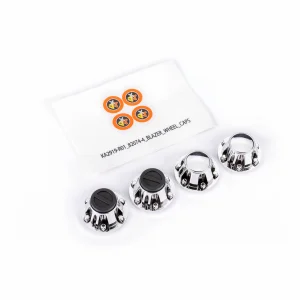 Traxxas Center caps, wheel (chrome) (front (2), rear (2) (requires 8255A extended stub axle)