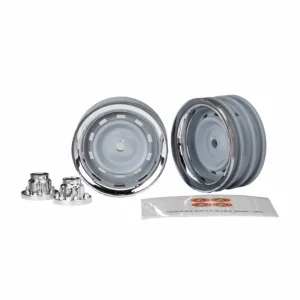 Traxxas Wheels 1.9 chrome (2)/ center caps (2)/ decal sheet (requires 8255A extended stub axle)