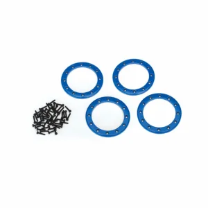 Traxxas Beadlock rings blue (2.2) (Aluminium) (4)/ 2x10 CS (48)