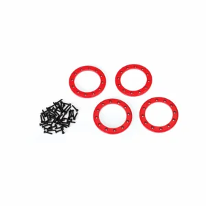 Traxxas Beadlock rings red (1.9) (Aluminium) (4)/ 2x10 CS (48)