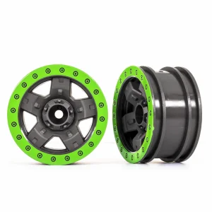 Traxxas TRX-4 Sport 2.2 Wheels - Grey/Green (2)