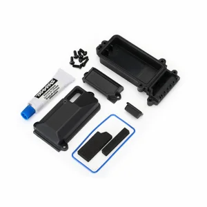 Traxxas Box receiver (sealed)/ wire cover/ foam pads/ silicone grease/ 3x8 BCS (5)/ 2.5x8 CS (2)