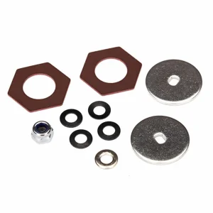 Traxxas Rebuild kit slipper clutch (steel disc (2)/ friction insert (2)/ 4.0mm NL (1)/ spring washers (2)