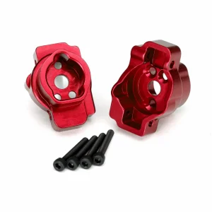 Traxxas Portal drive axle mount rear 6061-T6 Aluminium (red-anodized) (left and right)/ 2.5x16 CS (4)