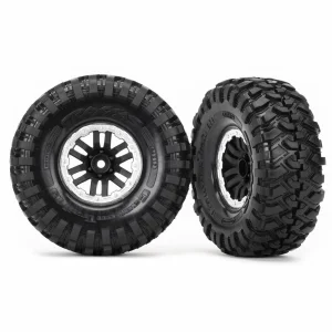 Traxxas Tires and wheels assembled glued (TRX-4 satin beadlock wheels Canyon Trail 1.9 tires) (2)