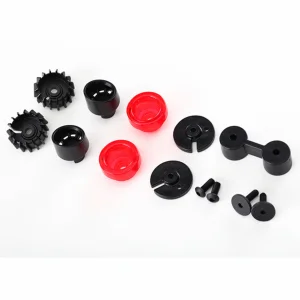 Traxxas Tail lights (2)/ tail light mounts (4) / exhaust tips (2)/ exhaust tip mount (1)/ 3x10 flathead screws (2)/ 3x8 BCS (2)