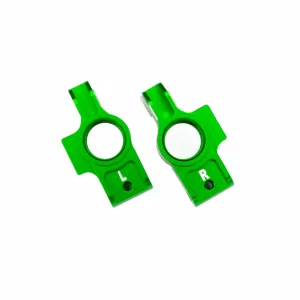 Traxxas Carriers, stub axle, 6061-T6 aluminium (green-anodised) (left + right)/ 3x12mm BCS (with threadlock) (2)/ 2.5x6mm BCS (with threadlock) (2)
