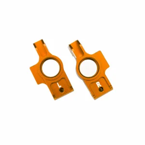Traxxas Carriers, stub axle, 6061-T6 aluminium (orange-anodised) (left + right)/ 3x12mm BCS (with threadlock) (2)/ 2.5x6mm BCS (with threadlock) (2)