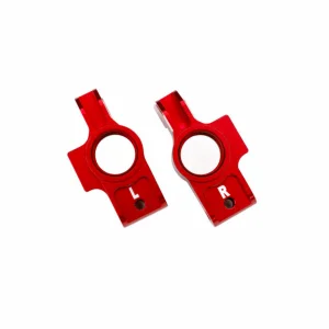 Traxxas Carriers, stub axle, 6061-T6 aluminium (red-anodised), (left + right)/ 3x12mm BCS (with threadlock) (2)/ 2.5x6mm BCS (with threadlock) (2)