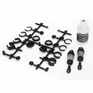 Traxxas Ultra Shocks (grey) (short) (includes spring pre-load spacers) (2)